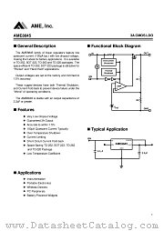 AME8845BECS250Z datasheet pdf Analog Microelectronics