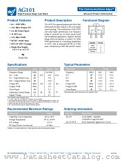 AG101 datasheet pdf WJ Communications