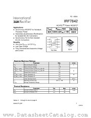 IRF7842 datasheet pdf International Rectifier