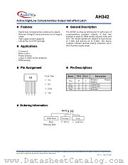 AH342-PL datasheet pdf Anachip