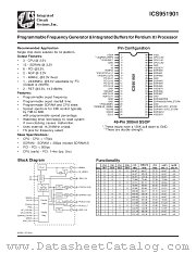 ICS951901YFLF-T datasheet pdf Integrated Circuit Systems