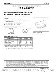 TA4007F datasheet pdf TOSHIBA