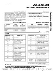 MAX2291 datasheet pdf MAXIM - Dallas Semiconductor