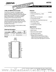 HI5703EVAL datasheet pdf Intersil