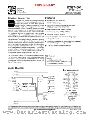 ICS874004AG datasheet pdf Integrated Circuit Systems