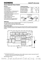 BTS410D2E3062A datasheet pdf Siemens