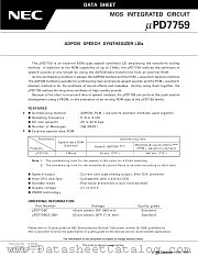 UPD7759C datasheet pdf NEC