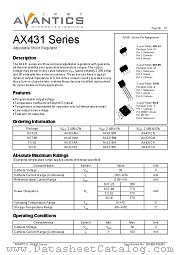 AX431BA datasheet pdf AVANTICS Microelectronics