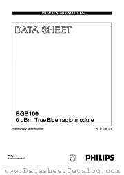 BGB100 datasheet pdf Philips