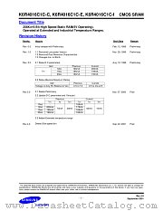K6R4016C1C-I datasheet pdf Samsung Electronic
