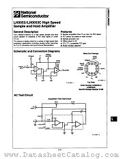 LH0053 datasheet pdf National Semiconductor