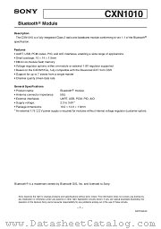 CXN1010-3BAL datasheet pdf SONY
