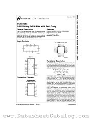 54ACT283D datasheet pdf National Semiconductor