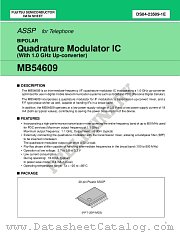 MB54609PFV datasheet pdf Fujitsu Microelectronics
