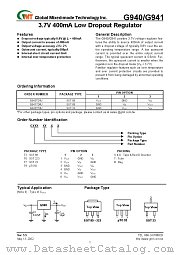 G941T82U datasheet pdf Global Mixed-mode Technology