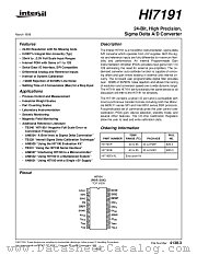 HI7191IP datasheet pdf Intersil
