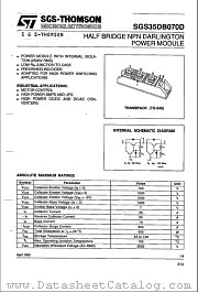 35DB070D datasheet pdf ST Microelectronics