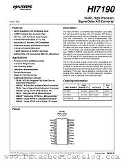 HI7190IB datasheet pdf Intersil