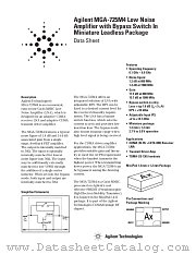 MGA-725M4-TR2 datasheet pdf Agilent (Hewlett-Packard)