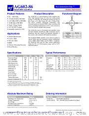 AG602-86 datasheet pdf WJ Communications