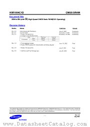 K6R1008C1D-TC10 datasheet pdf Samsung Electronic
