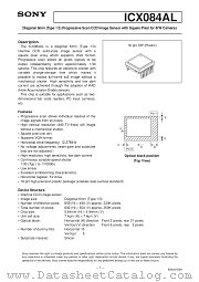 ICX084 datasheet pdf SONY