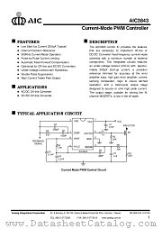 AIC3843CNTR datasheet pdf Analog Integrations Corporation