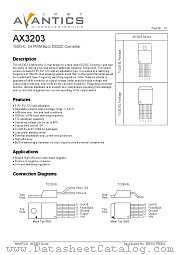 AX3203 datasheet pdf AVANTICS Microelectronics