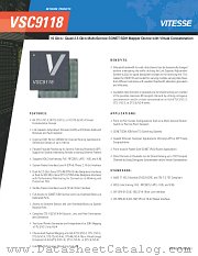 VSC9118 datasheet pdf Vitesse Semiconductor Corporation