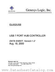 GL652USB datasheet pdf Genesys Logic
