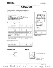 GT60M322 datasheet pdf TOSHIBA