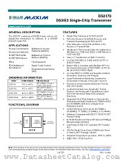 DS3170N datasheet pdf MAXIM - Dallas Semiconductor