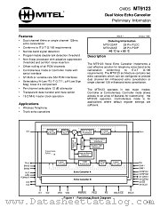 MT9123AP datasheet pdf Mitel Semiconductor