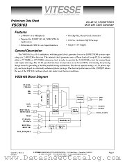 VSC8163 datasheet pdf Vitesse Semiconductor Corporation