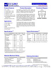ECG003 datasheet pdf WJ Communications