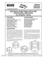 OPA4353EA datasheet pdf Burr Brown