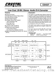 CS4327-KS datasheet pdf Cirrus Logic