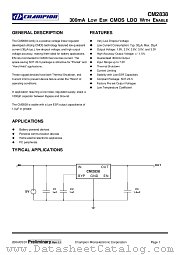 CM2838 datasheet pdf Champion Microelectronic Corporation