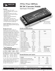 V300B5T400A datasheet pdf Vicor Corporation