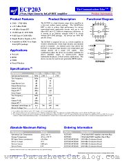 ECP203D-PCB2450 datasheet pdf WJ Communications