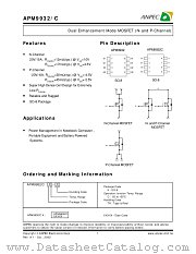 APM9932 datasheet pdf ANPEC Electronics Corporation