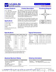 AG604-86PCB datasheet pdf WJ Communications