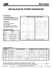 MRF1004 datasheet pdf Advanced Semiconductor