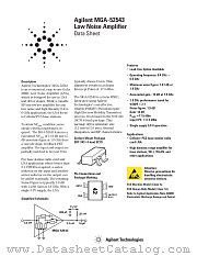 MGA-52543-TR2G datasheet pdf Agilent (Hewlett-Packard)