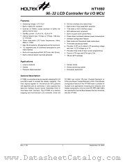 HT1660 datasheet pdf Holtek Semiconductor
