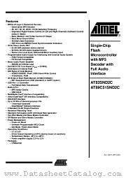 AT89C51SND2C-7FTIL datasheet pdf Atmel
