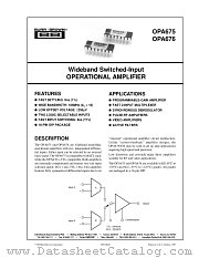 OPA676KG datasheet pdf Texas Instruments