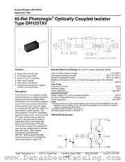 OPI125 datasheet pdf Optek Technology