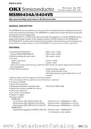 MSM6404 datasheet pdf OKI electronic componets