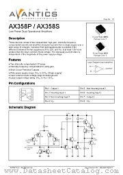 AX358 datasheet pdf AVANTICS Microelectronics